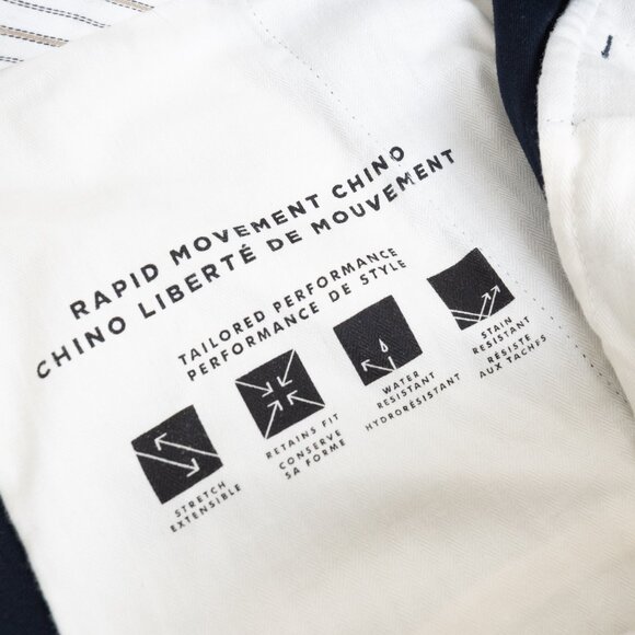 Banana Republic Mason Chino 32x32 Athletic Tapered Rapid Movement Pant Navy Blue - Picture 10 of 13